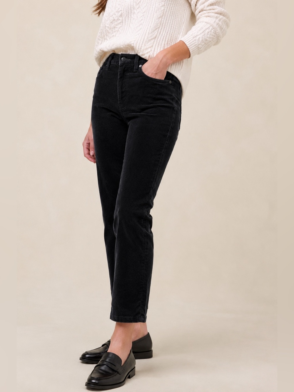 NEW Vineyard Vines 5 Pocket High Rise Corduroy Pants Black Size 16